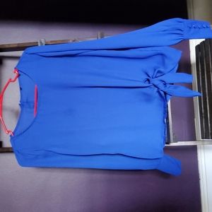 Blue sheer blouse